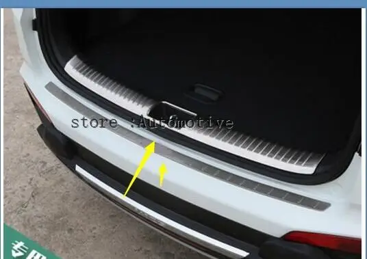 Для hyundai IX25 Creta из нержавеющей стали задний бампер порога багажника протектора накладка крышка багажника автомобиля с логотипом - Название цвета: outer one pcs
