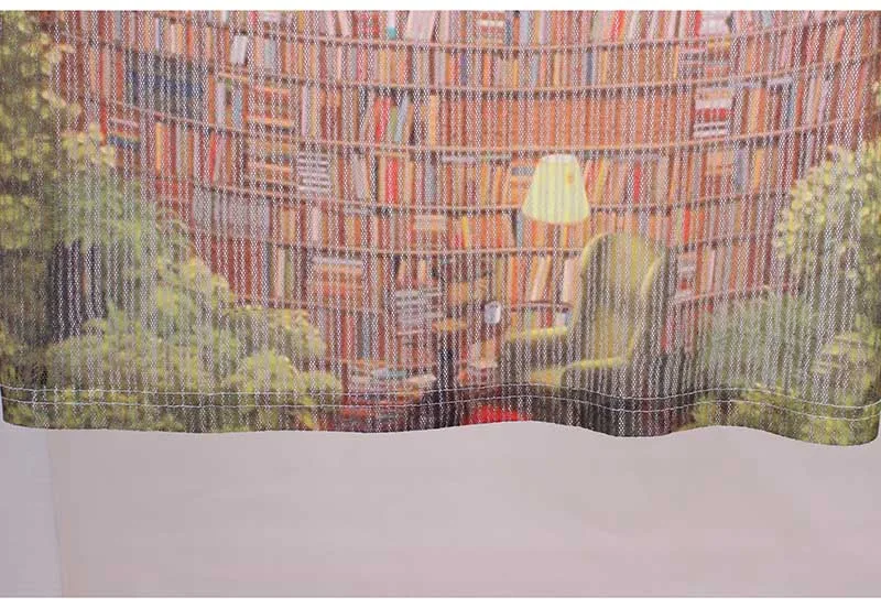 Новинка 2016 модная женская летняя одежда с принтом книжной полки дизайнерские