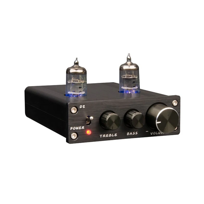D2 HiFi ламповый предусилитель 6J1 Клапан аудио двойной канала ВЧ бас с Адаптеры