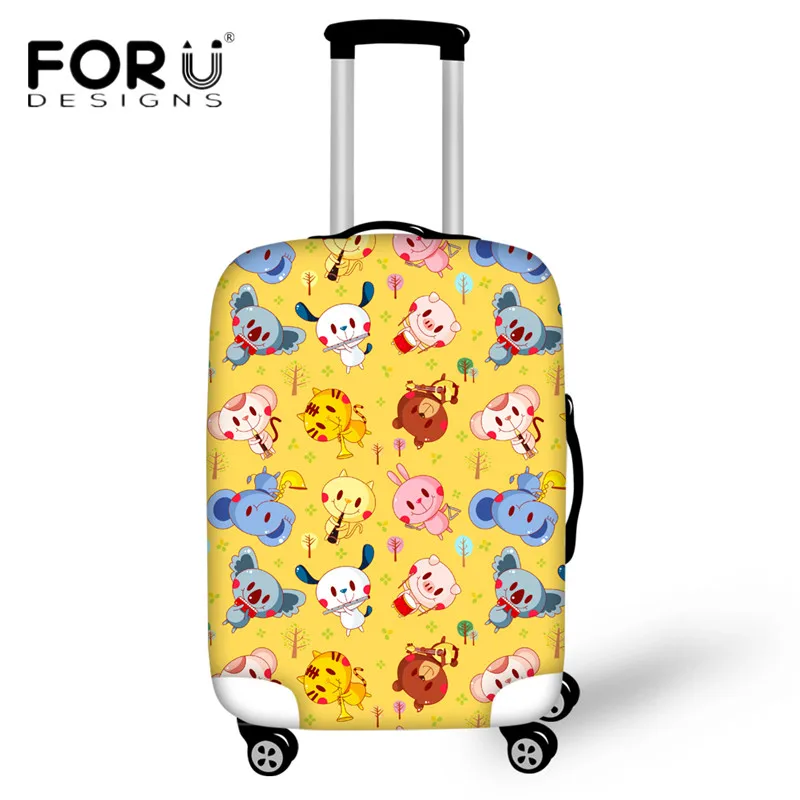CC2342 FORUDESIGNS/путешествия по дороге забавные животные панда головоломка багаж Защитные чехлы для 18-30 дюймов чемодан Толстый эластичный на молнии - Цвет: CC2342