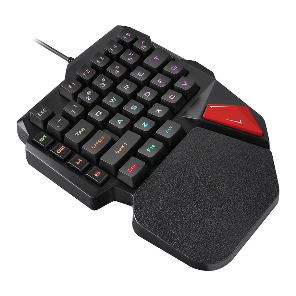 K108 Wired 38 Keys LED Backlit Usb Ergonomic Single Hand Keypad Gaming Keyboard 4.1 | Компьютеры и офис
