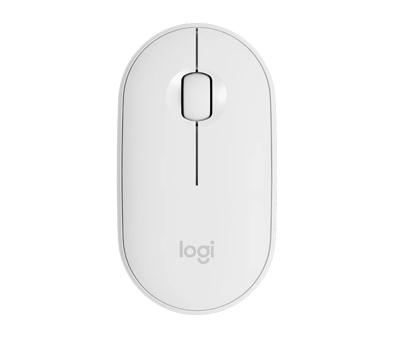 WHITE Оригинальная Новейшая Bluetooth мышь с PEBBLE, мини и тонкая, 1000 dpi, 100g, Высокоточная оптическая отслеживающая, унифицирующая цветная мышь - Цвет: WHITE