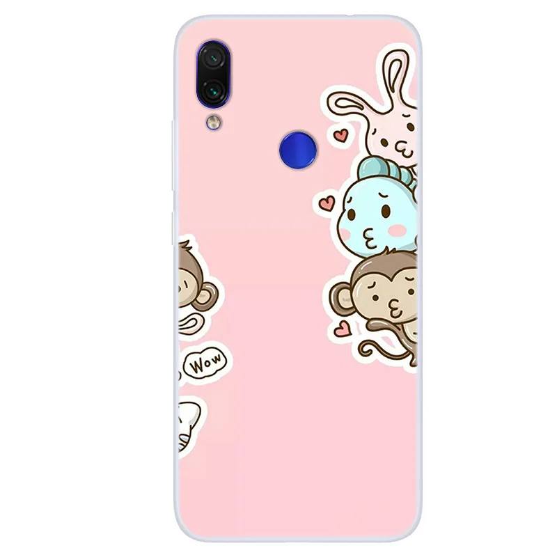 Модный милый чехол для телефона с мультяшными животными Xiaomi Redmi Note 7 рисунком