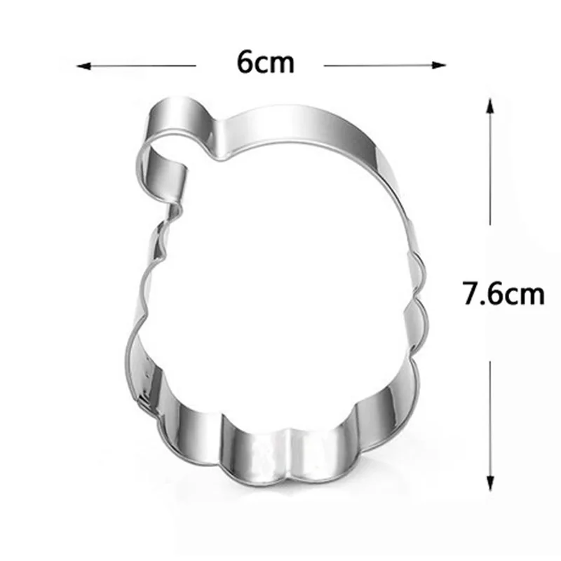 Санта маленький круг из нержавеющей стали Формочки для печенья инструменты