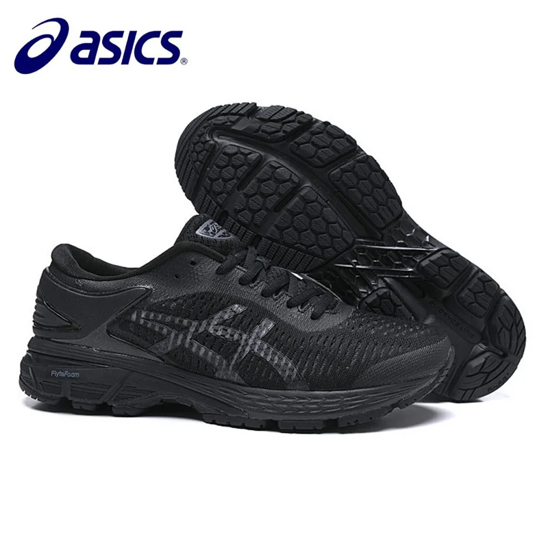Черный Горячая Распродажа ASICS Gel Kayano 25 мужские кроссовки обувь s спортивная обувь для бега европейский размер 40,5-45 - Цвет: Черный