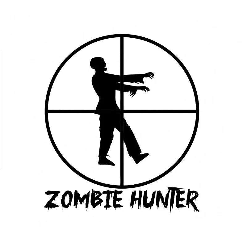 10 1 см * 11 6 Виниловая наклейка на машину зомби Охотник смешной Юмор Ходячие