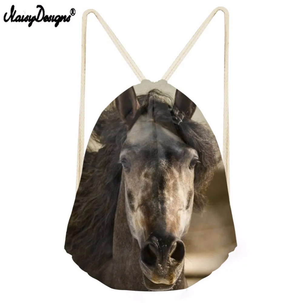 Noisydesigns путешествия для мужчин рюкзак конного наездника Печати Drawstring Bag Pink Flo YD