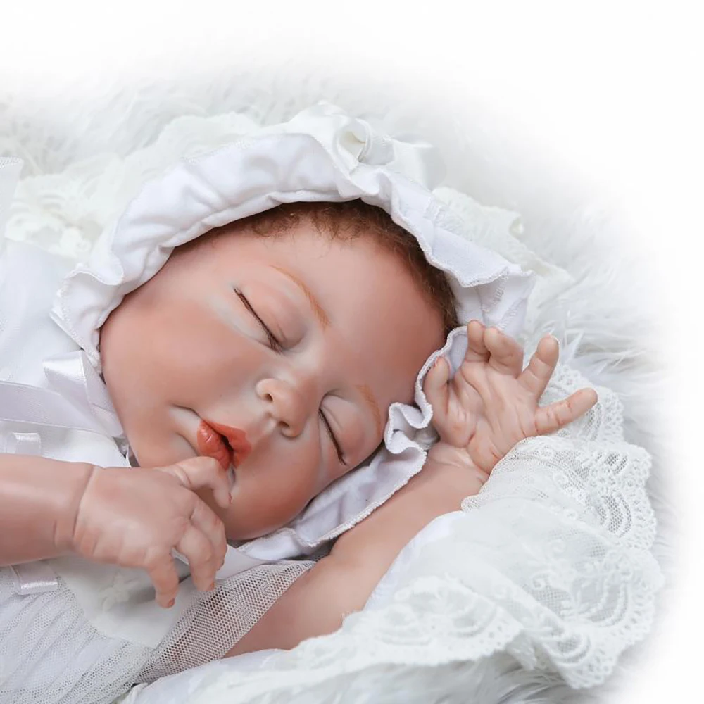 23 &quotполный корпус силиконовый пупсик реалистичный гиперреалистичный Bebe Спящая