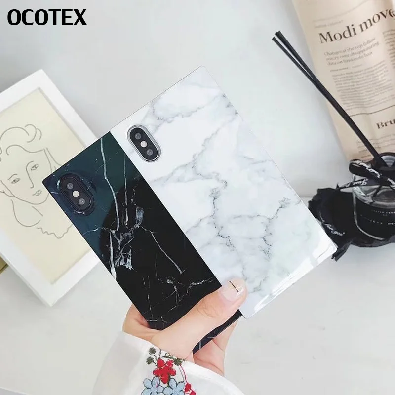 Чехол для Телефона iPhone SE 2020 11 Pro Xs Max Xr 7 6S 8 Plus X модный мраморный узор Глянцевая