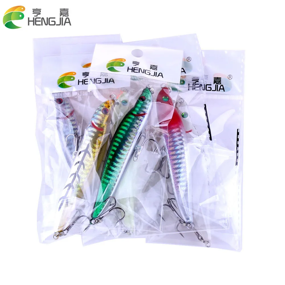 HENGJIA Fishing Lures Silicone Bait Wobblers Peche For Pancil Sea All Goods Artificial Feeder 9.5cm 16g | Спорт и развлечения