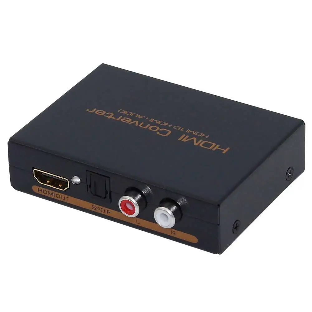 Оптический SPDIF + RCA L/R конвертер 1080P HDMI аудио сплиттер LED подключается к одиночному
