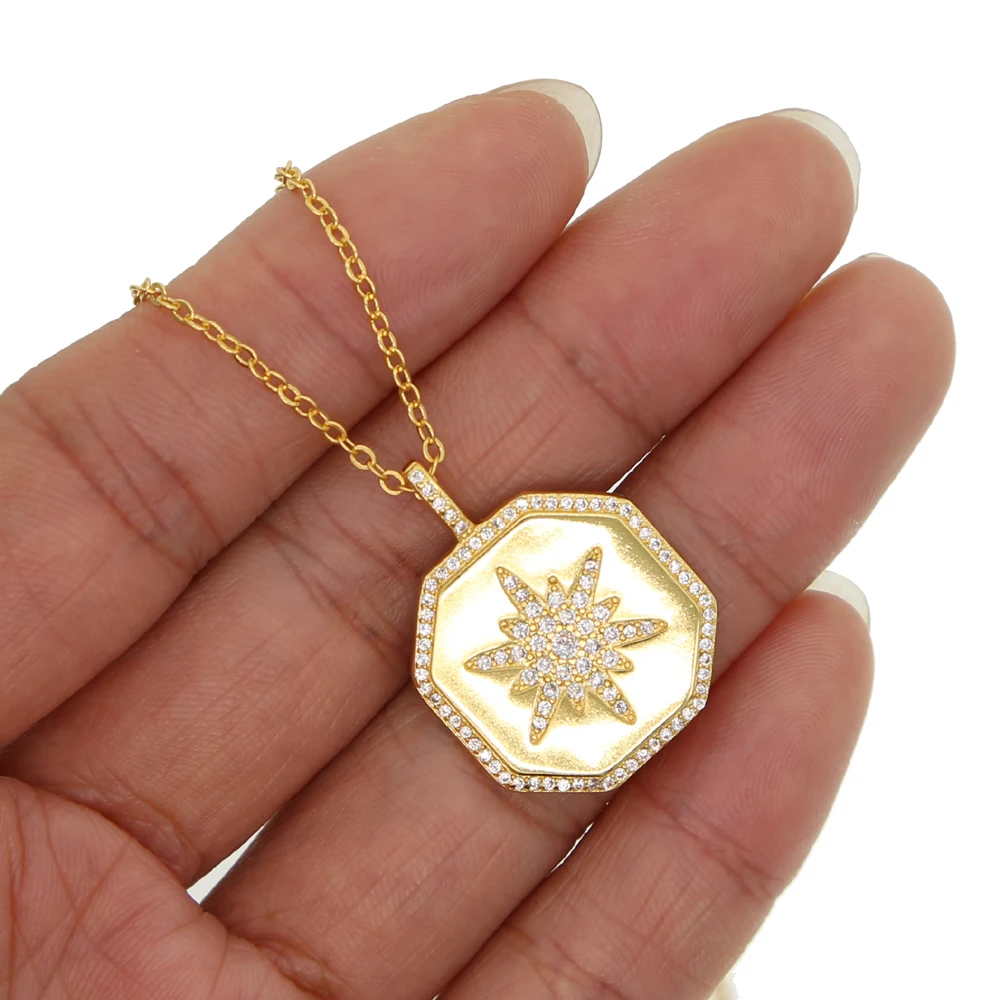 Женское ожерелье с подвеской в виде квадратной монеты|Цепочки| |