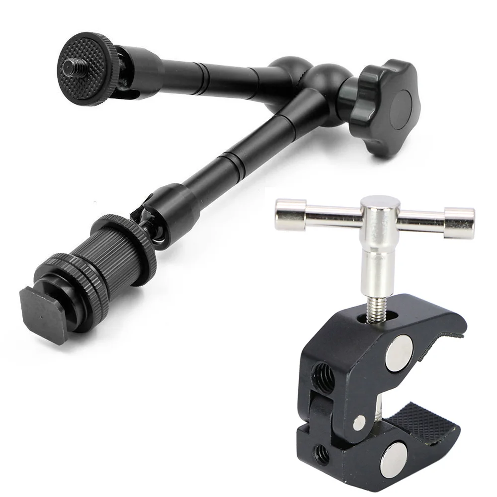 11 magic Arm kit 4 " /11" Артикуляционная Волшебная рукоятка, добавленный Алюминий для крепления HDMI монитора, светодиодный светильник, ЖК-видеокамера, вспышка, штатив, arm DSLR - Цвет: 11 magic Arm kit 4