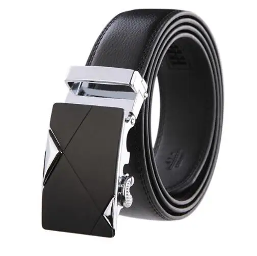 Real leather with a first layer cowskin Belt Men Top Quality Genuine Luxury Leather Belts for Male Metal Automatic Buckle belts