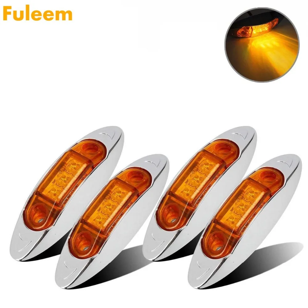 Фонарь маркер Fuleem желтый водонепроницаемый 3 светодиода 10 30 в 4 шт.|Система