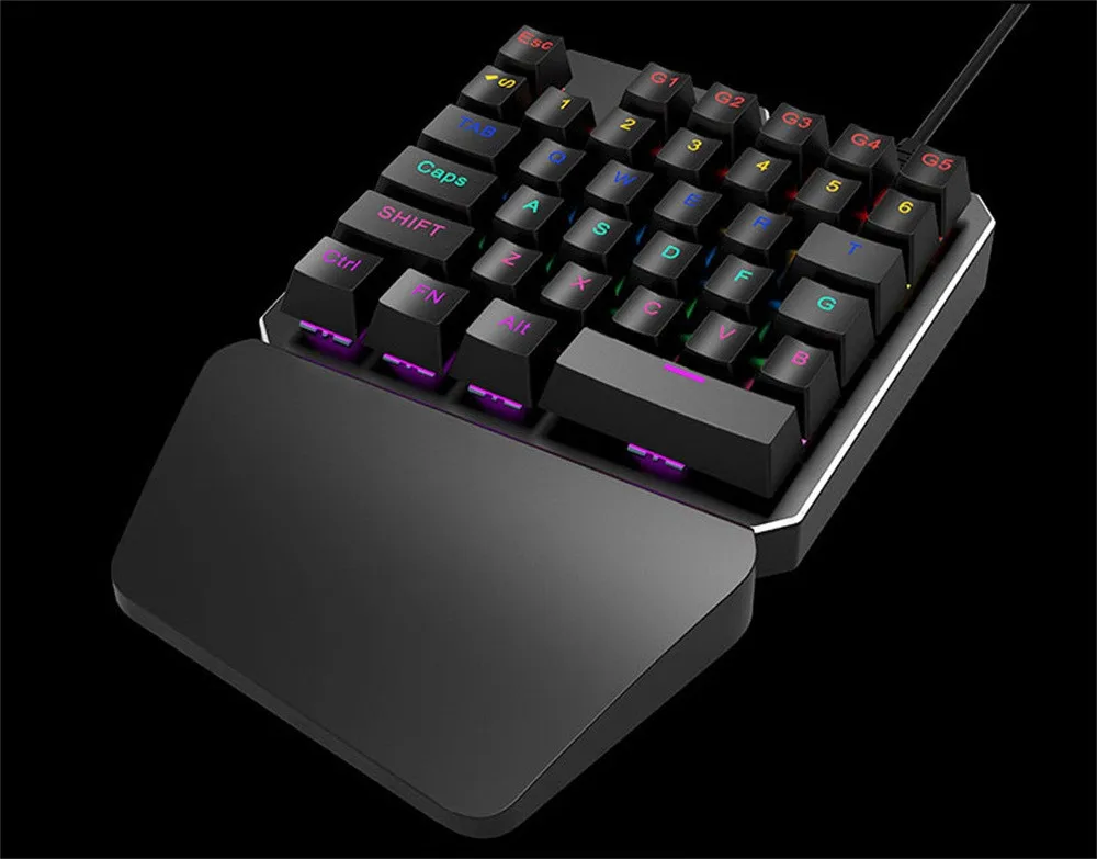VOBERRY HXSJ J100 без посторонней помощи; большие размеры 35-ключ проводная USB игровая клавиатура эргономичная Механическая сенсорная клавиатура