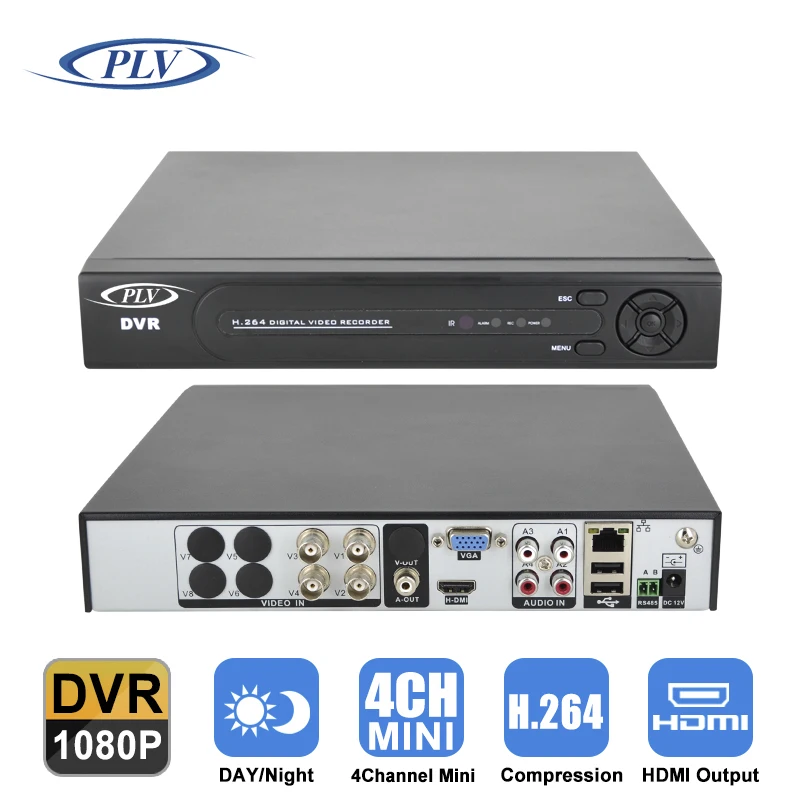 2018 plv Новый 8 канальный/AHD/TVI/CVI/аналоговый/IP 5 в одном Hybrid DVR NVR движения Detection8CH 1080 P AHD