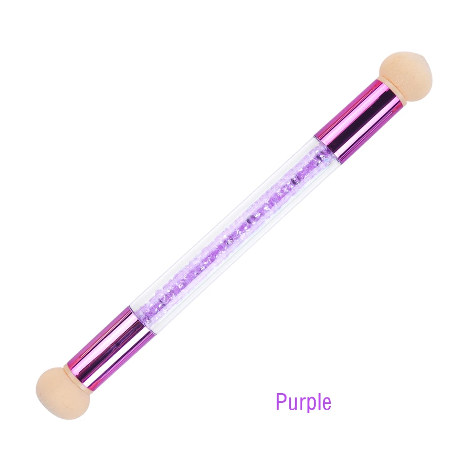 Purple 1 шт. декорация для ногтей градиент кисти губки омбре дизайн гель лак для ногтей блеск пудра рисование акриловый маникюр инструмент LY945 - Цвет: Purple