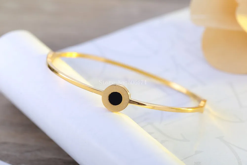 CZ инкрустация Элитный бренд Fine Jewelry браслет для Для женщин в римском стиле время девушки подарок Нержавеющая сталь углы