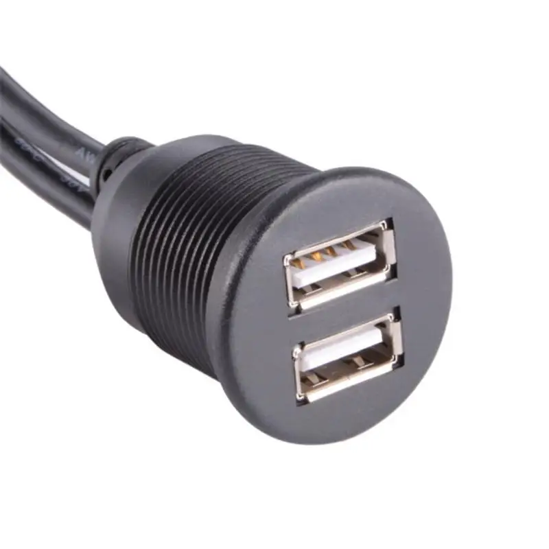 USB разъем Удлинительный кабель для приборной панели автомобиля заподлицо 2