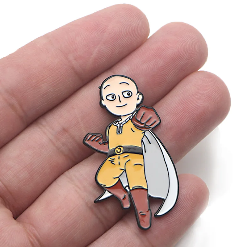V277 Мультфильм Аниме ONE PUNCH MAN металлические эмалированные броши и коллекция булавок Нагрудный значок для рюкзака воротник подарок ювелирные изделия