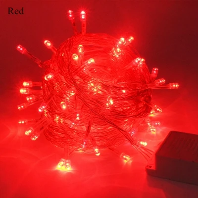 red Световые струны гирлянда AC220V110V 10M100 светодиодный 20 м Рождественский праздничный свадебный Декор светодиодный светильник - Испускаемый цвет: red