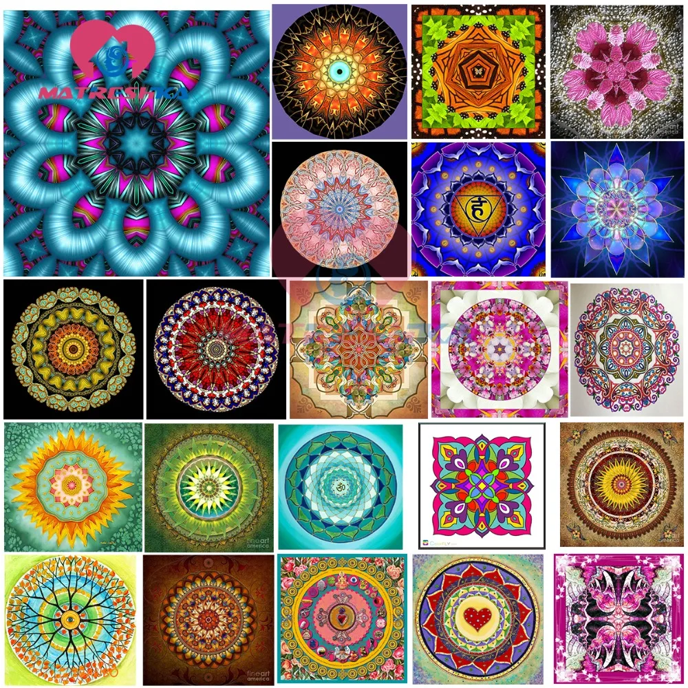 DIY Алмазная вышивка крестиком на рисунке Религия Мандала декоративная живопись