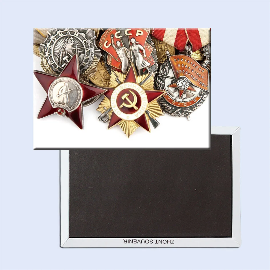 Туристические магниты 78*54 мм русский военный значок на холодильник 20196 Memorabilia|fridge