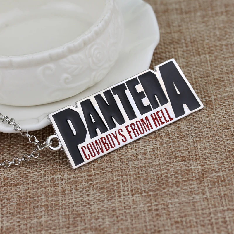 Тяжелый металлический браслет Pantera кулон ожерелье музыкальная группа Ковбои из ада ожерелья с буквой ювелирные изделия подарок для мужчины