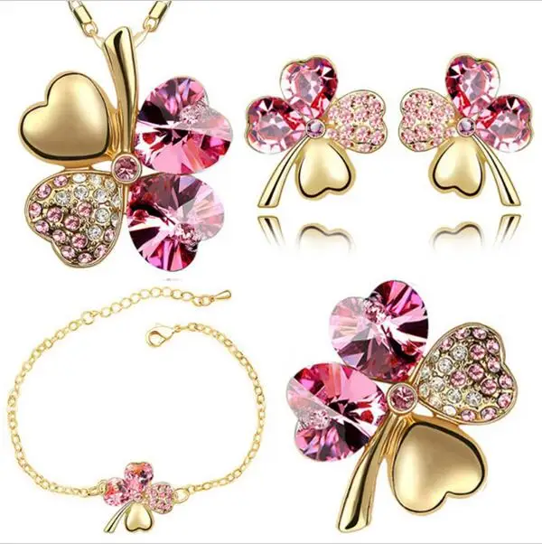 Комплект из колье сердца серег и браслета|pendant jewelry sets|fashion setjewelry sets |