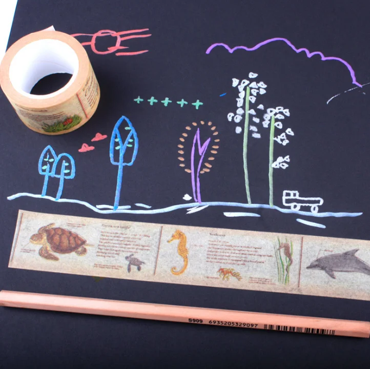 

1 Pcs New DIY Vintage Natural Animals paper Masking tape Decorative Adhesive Tapes Scrapbooking Stickers Size 30mm*10m