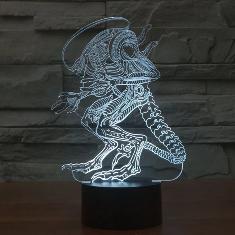 TAMPROAD 3D USB Power 7 видов цветов Удивительный Grow LED Настольная лампа Alien Shapes детская