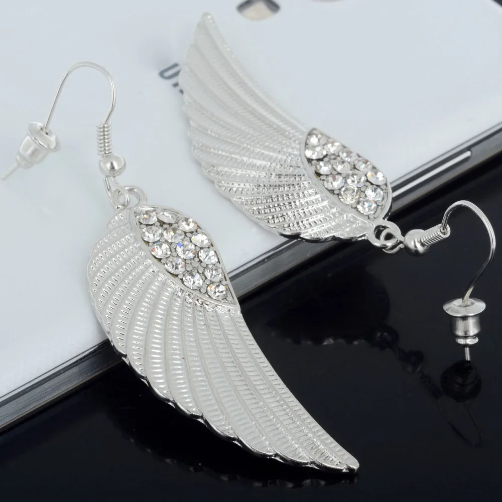 Женские Модные очаровательные белый кристалл цвета: золотистый серебристый уха