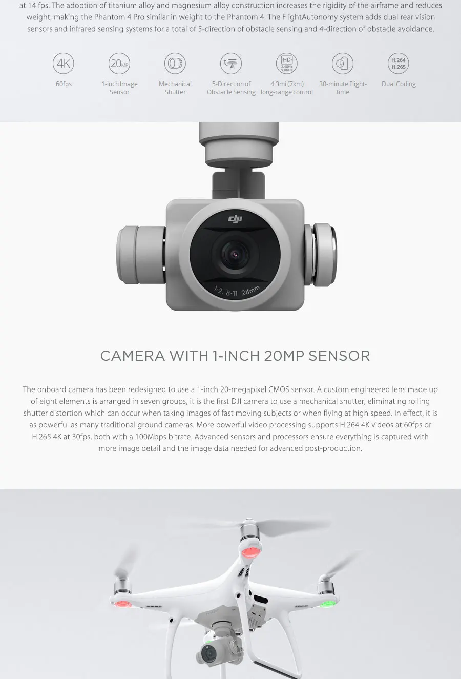 DJI Phantom 4 Pro/Phantom 4 Pro+ drone 4k hd видео записывающие камеры, Дроны с камерой 4 k, 30 минут время полета 7 км диапазон управления