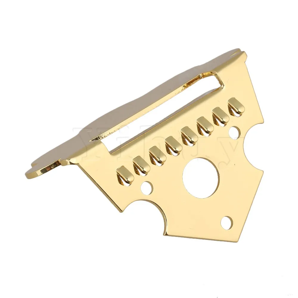 

Yibuy 8-String Gold Zinc Alloy Mandolin Tailpiece Replacement 60 x 35mm