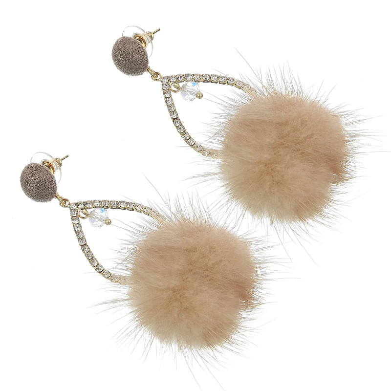 Сверкающие Стразы Wuli &amp baby серьги-капли в форме перьев для женщин зимние серьги