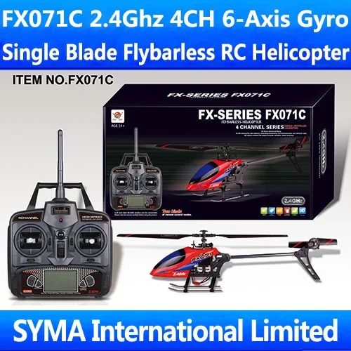 Новое поступление 40 см 2 4 г 4CH с одним лезвием Пропеллер 6 Axis Gyro Flybarless пульт