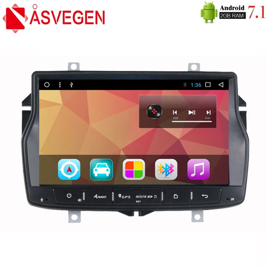 

Asvegen Car Stereo Radio DVD Player For Lada Vesta Android 7.1 Quad Core 2G 32GB 8'' Screen GPS Navigation Bluetooth Multmedia