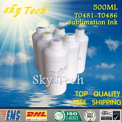 

500ML*6 Sublimation ink suit for Epson T0481 - T0486 , Thermal transfer Ink For Epson R200 R300 R300M RX500 RX600 etc..