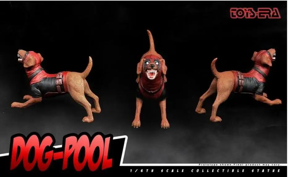 Собачий бассейн вдохновленный дэдпулом корпусом Dogpool 1/6 статуя из смолы игрушки