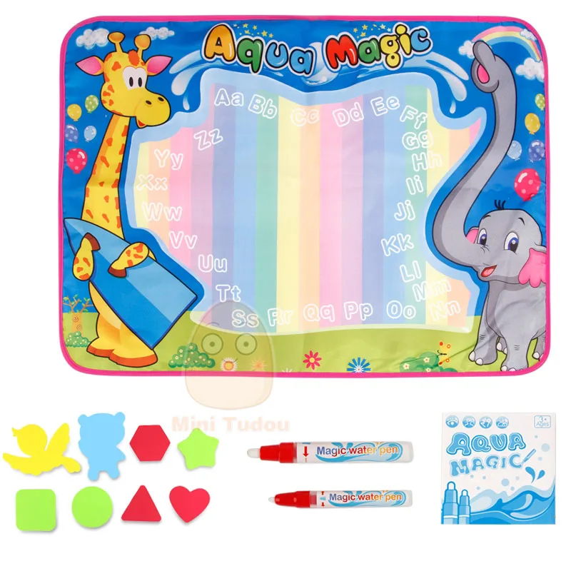 MT805605 72x52 см, детские игрушки для рисования, водный коврик, игрушка для рисования с аква волшебными ручками и шаблонами, развивающий подарок для детей - Цвет: MT805605