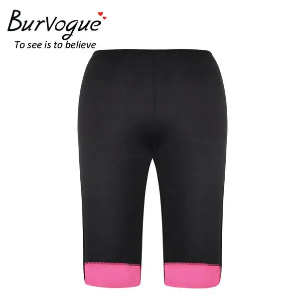 Burvogue, утягивающие штаны, Корректирующее белье, для пота, сауны, неопрена, для коррекции фигуры, обтягивающие, для фитнеса, супер тянущиеся, штаны для контроля живота - Цвет: Hot pink