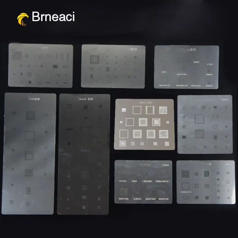 Brneaci BGA Reball трафарет для Samsung S3 S4 S5 S6 S7 S8 S6/S7/S8 edge NOTE2/3/4/5/6/7 15 шт./лот | Инструменты