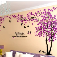 new color wall sticker diy wallpaper large wall stickers mural art living room home decor 3d acrylic tree sticker for wall decor