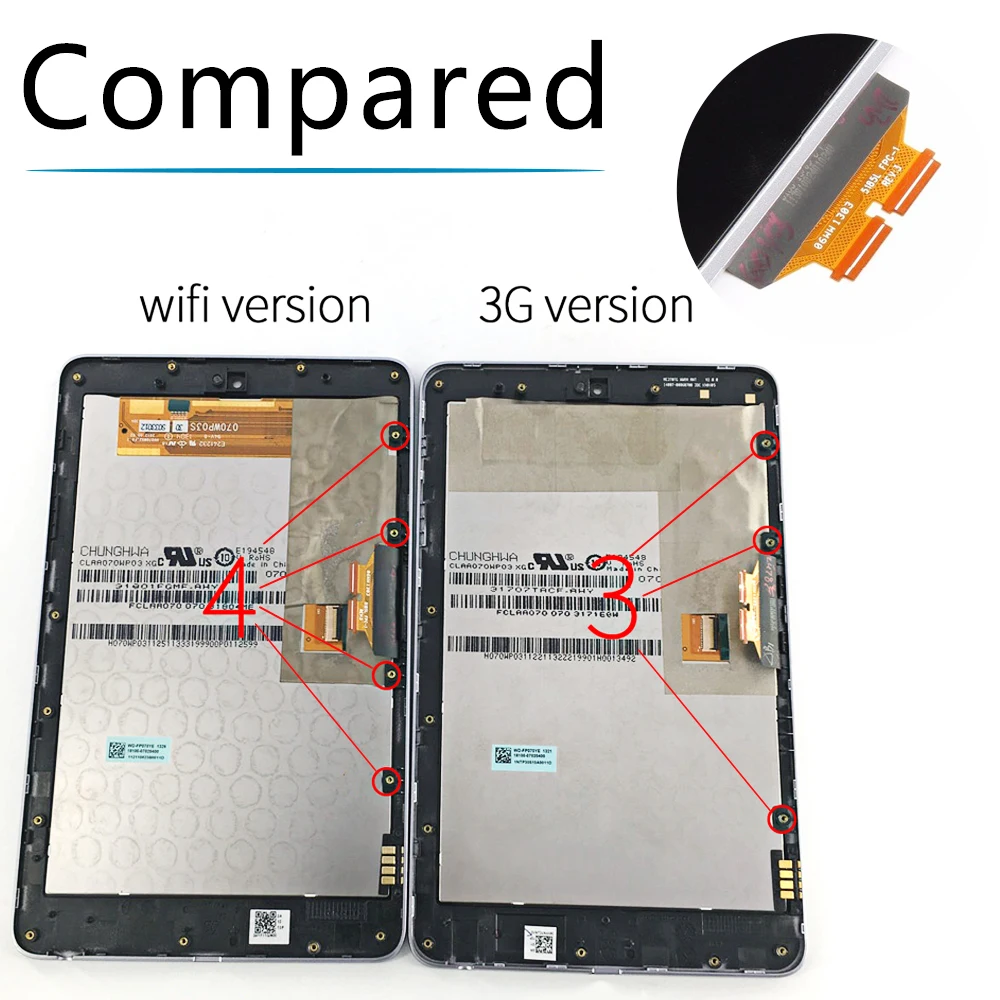 Оригинальный ЖК-дисплей для Asus Google Nexus 7 1st ME370 2012 + сенсорный экран дигитайзер