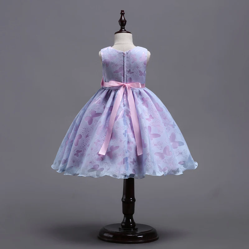 Женское бальное платье с бантом и цветочным принтом 2 цвета|Цветочные платья для