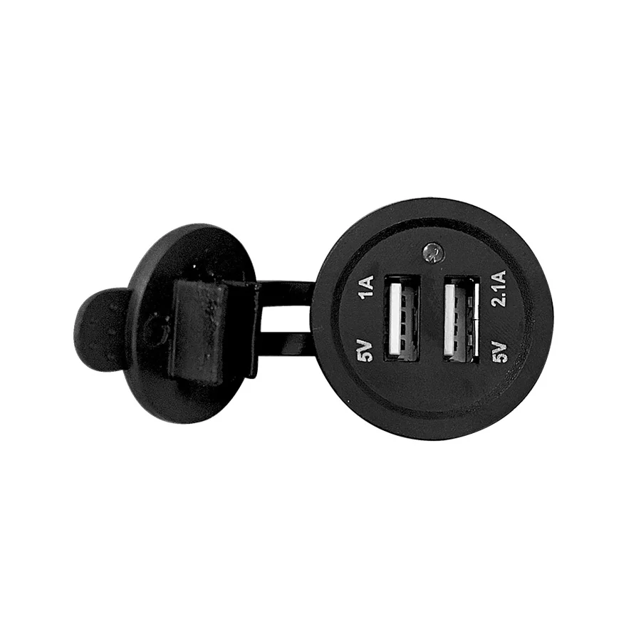 Зарядное устройство для автомобильной розетки адаптер питания с двумя