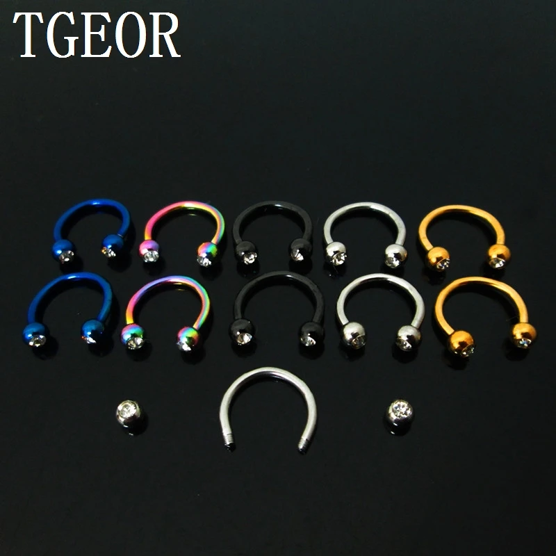 1 пара круглые штанги из хирургической нержавеющей стали 2 х8х3 мм|horseshoe piercing|barbell