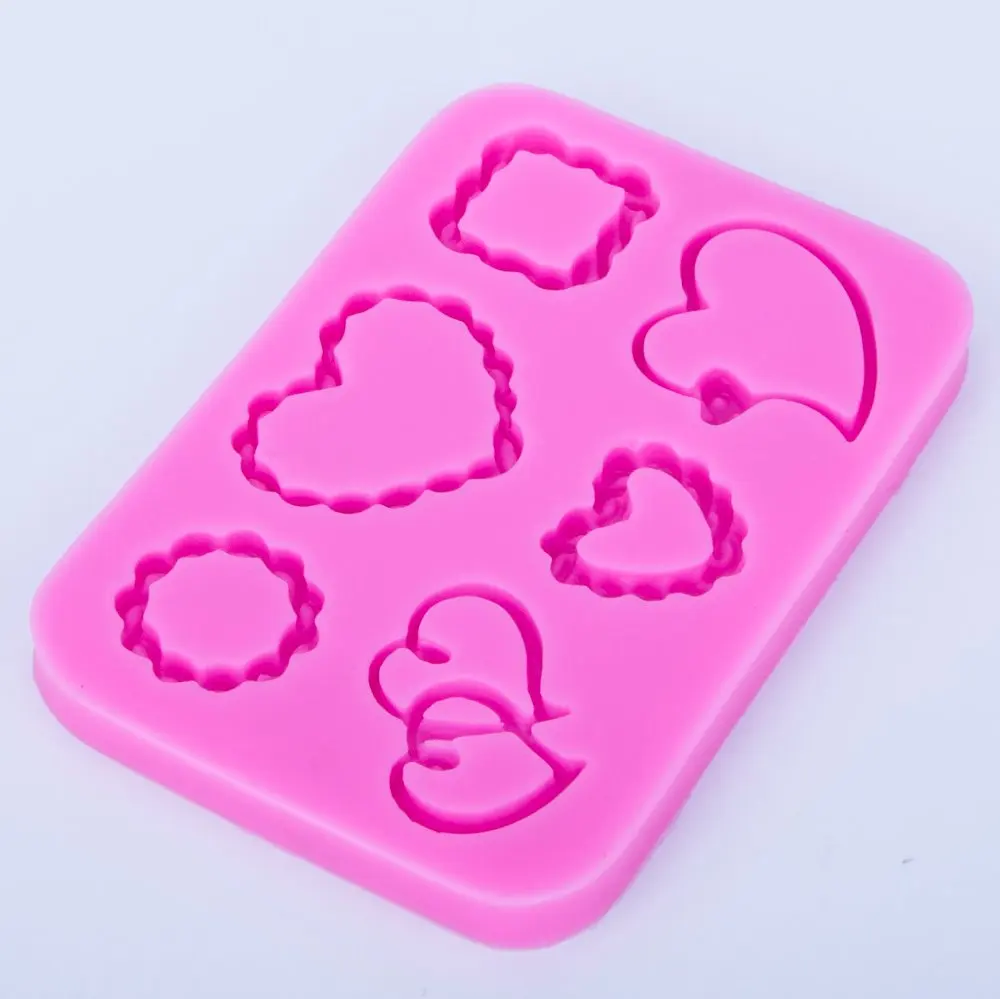 Фоторамка в форме сердца 3D рельефная силиконовая форма для шоколадных