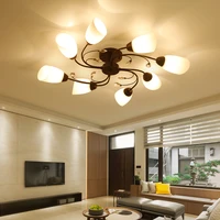 modern led crystal ceiling lights for living room dining room led ceiling lamp glass light fixtures lamparas de techo colgante